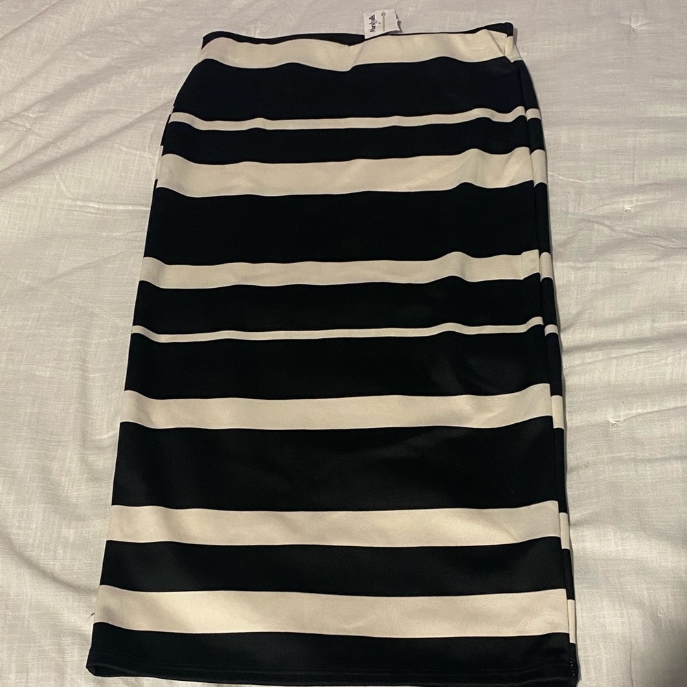 Striped High waist Pencil Skirt